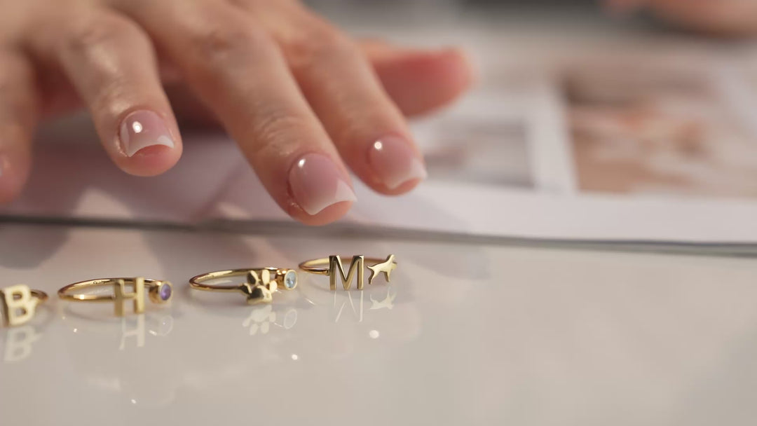 Initial Ring with Dog Symbol