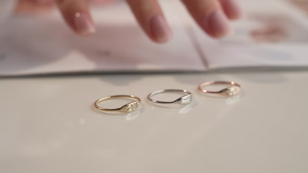 Dainty Birthflower Ring