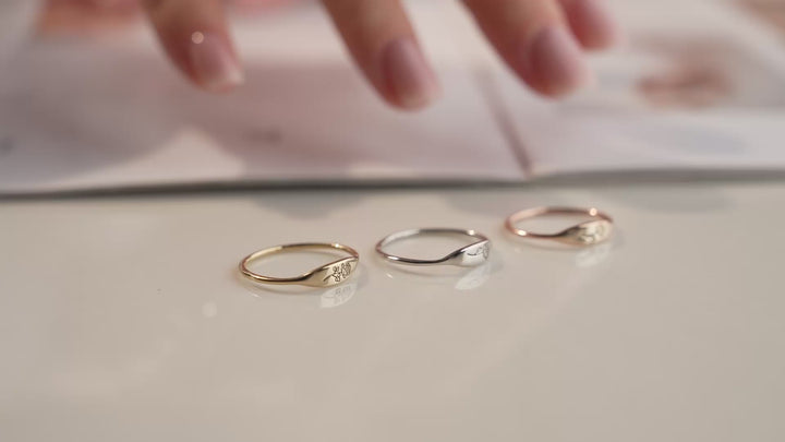 Dainty Birthflower Ring