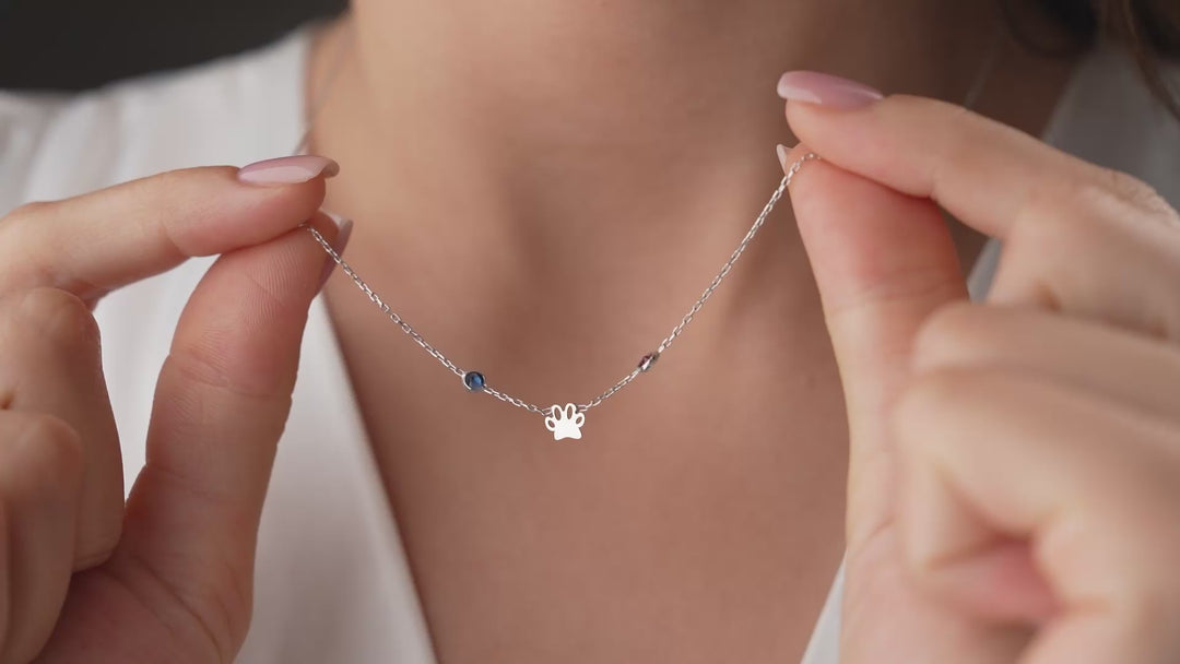 Personalized Paw Print Necklace