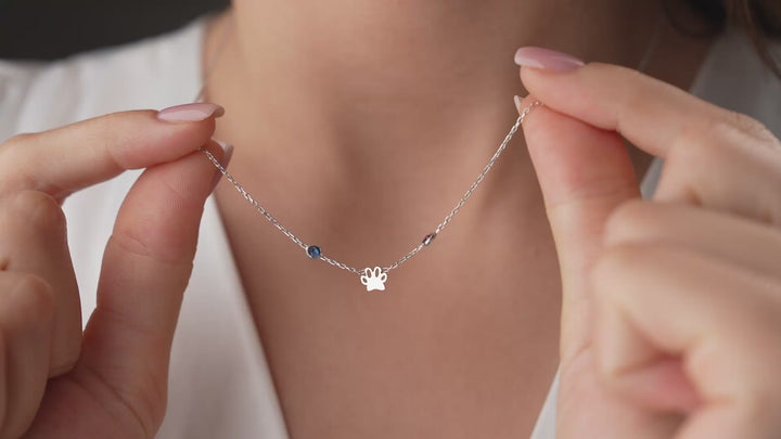 Personalized Paw Print Necklace